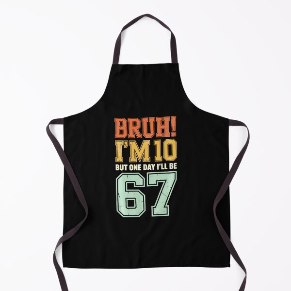 Item preview, BRUH! I’M 10 BUT ONE DAY I’LL BE 67 Funny 10th Birthday Retro Text designed and sold by gladysenglish.