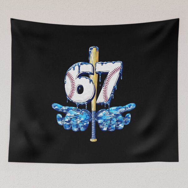Item preview, 67 Baseball Number Ice Cream Drip Blue Camo Style designed and sold by miaa-artistshop.