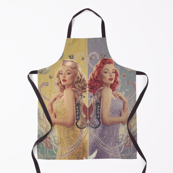 Item preview, Cyber-Glam Twins: Retro-Futuristic 1950s Pin-Up & Circuit Board Art designed and sold by MissSaylor.