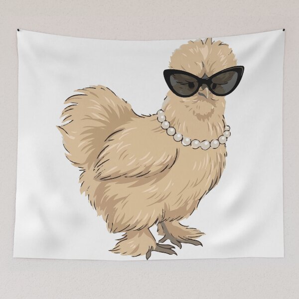 Item preview, Boujee Farm Girl Silkie Chicken With Pearls designed and sold by Petzzz.