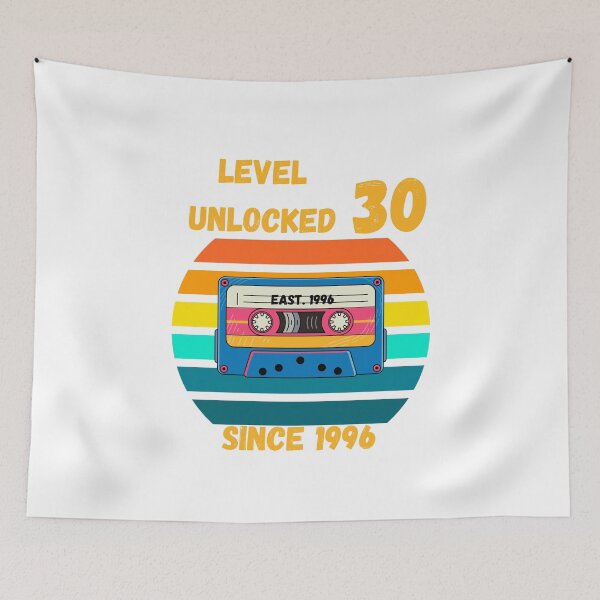 Item preview, Level 30 Vintage Cassette Birthday Shirt – Retro 1996 Throwback Gamer Style designed and sold by KapiPrint.