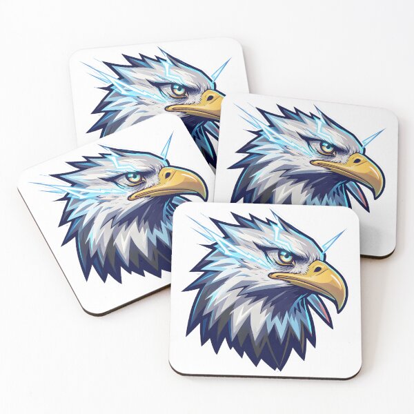 Item preview, Electric Eagle Head – Lightning Power Mascot Vector Art designed and sold by Kavya Art.