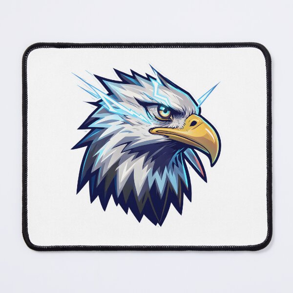 Item preview, Electric Eagle Head – Lightning Power Mascot Vector Art designed and sold by Kavya Art.