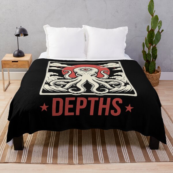 Item preview, Depths – Symbolic Octopus Rising from the Ocean | Dark Ocean Art designed and sold by dbNIGHT.