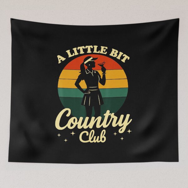 Item preview, A Little Bit Country Club Golf Tennis Vintage Lifestyle designed and sold by WayTBeenkenArt.