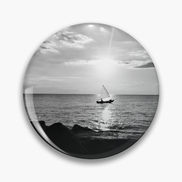 Item preview, Black and white minimal seascape decor art  designed and sold by Natart1004.