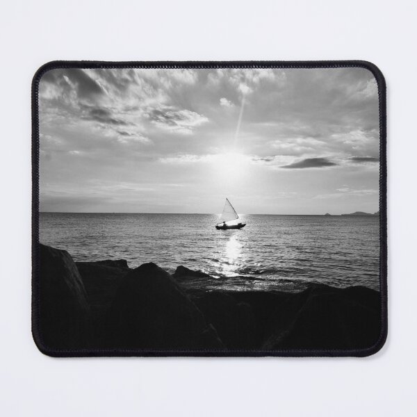 Item preview, Black and white minimal seascape decor art designed and sold by Natart1004.