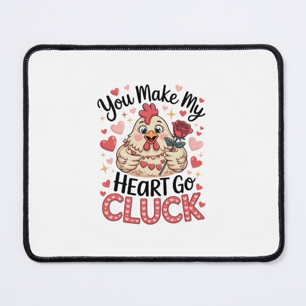 Item preview, You Make My Heart Go Cluck Chicken Valentine designed and sold by CORJIDOG-ART.