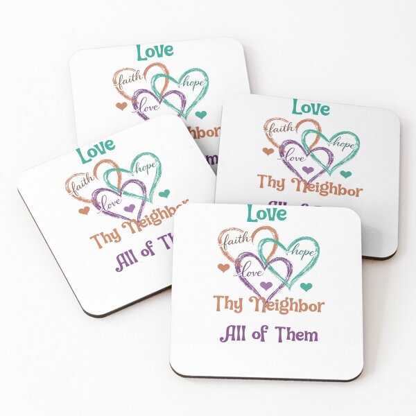 Item preview, Love Thy Neighbor All of Them Social Worker and Hearts Shirt designed and sold by ChrisPrints.