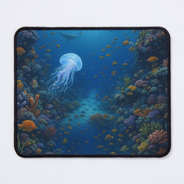 Item preview, Underwater world filled with glowing life designed and sold by JuViRo.