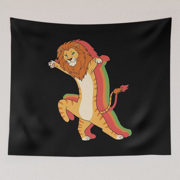 Item preview, Lion Mardi Gras Costume Dancing Carnival Illustration designed and sold by JEFDodsonArt.