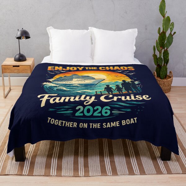 Item preview, Enjoy The Chaos Family Cruise 2026 Retro Sunset Vacation T-Shirt designed and sold by Blastive .