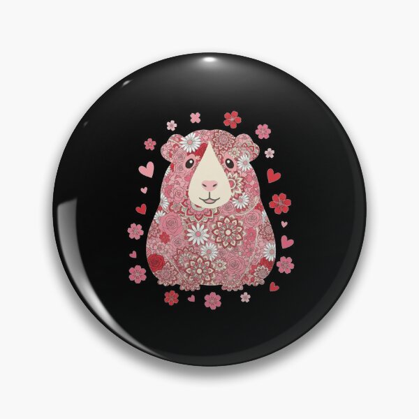 Item preview, Floral Guinea Pig Flower Lover Gift designed and sold by CORJIDOG-ART.