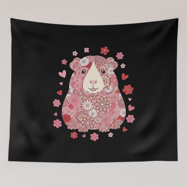 Item preview, Floral Guinea Pig Flower Lover Gift designed and sold by CORJIDOG-ART.