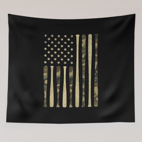 Item preview, Camo Baseball American Flag Patriotic Sports Style designed and sold by miaa-artistshop.