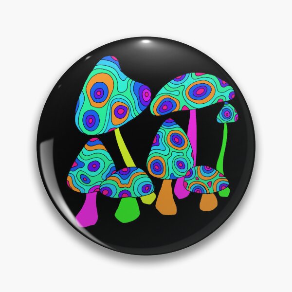 Item preview, Technicolor Mushrooms Green Fungi designed and sold by kitschandkawaii.