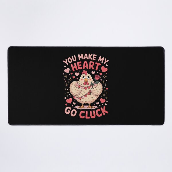 Item preview, You Make My Heart Go Cluck Chicken Valentine designed and sold by CORJIDOG-ART.