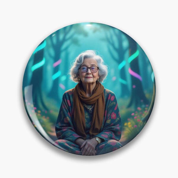 Item preview, Forest Glow Portrait – surreal calm meets neon dream energy in magical woods designed and sold by FotoworldEdel.