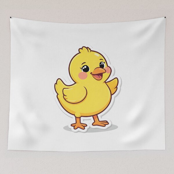 Item preview, Cute Yellow Chick Cartoon – Kawaii Baby Bird Illustration designed and sold by Kavya Art.