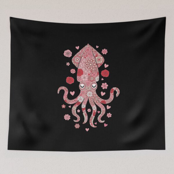 Item preview, Floral Heart Squid Lover Gift designed and sold by CORJIDOG-ART.