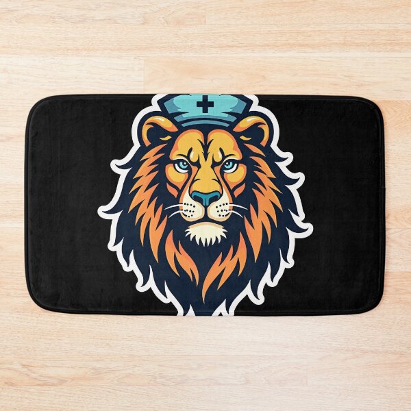 Item preview, Lion Nurse - King of the ER - Strong Healthcare Hero designed and sold by The Grumpy Pet Club.