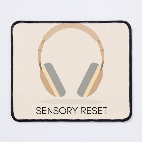 Item preview, Sensory Reset Headphones Minimal Illustration designed and sold by CreatedbyKandJ.