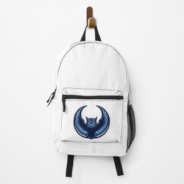 Item preview, Blue Owl Logo – Powerful Night Owl Emblem with Spread Wings designed and sold by Divine Design's .