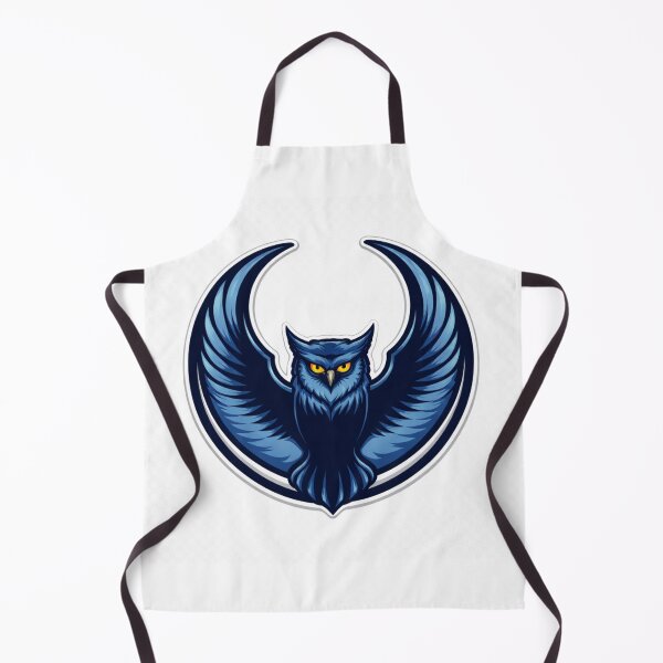 Item preview, Blue Owl Logo – Powerful Night Owl Emblem with Spread Wings designed and sold by Divine Design's .