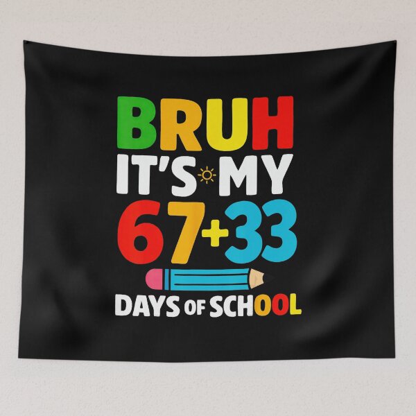 Item preview, BRUH IT’S MY 67+33 DAYS OF SCHOOL Funny 100 Days of School Design designed and sold by gladysenglish.