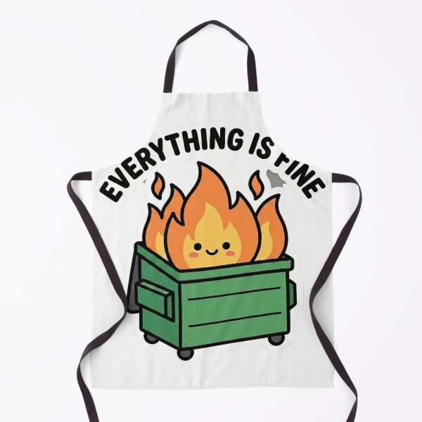 Item preview, Everything Is Fine Dumpster Fire - Cute & Sarcastic Meme Sticker designed and sold by Newluck01.