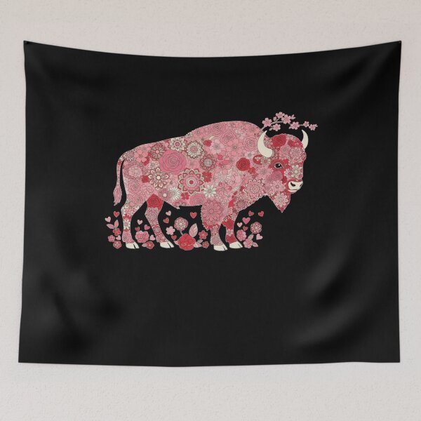 Item preview, Floral Buffalo Native American Bison Lover designed and sold by CORJIDOG-ART.