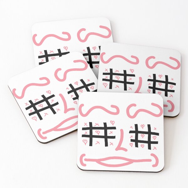 Item preview, Pink Symbol Face – Love Doodle Mask designed and sold by felipemaldonadoart.