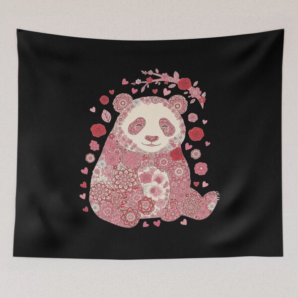 Item preview, Panda Love Floral Cute Animal Lover Gift designed and sold by CORJIDOG-ART.