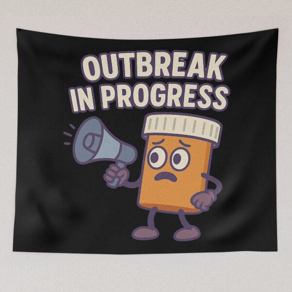 Item preview, Outbreak In Progress Funny Science Design designed and sold by Virelo.