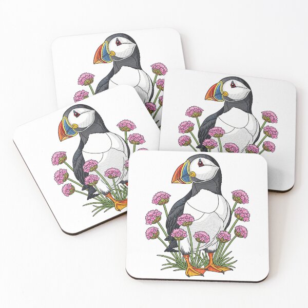 Item preview, Colorful Atlantic Puffin in Spring Flowers designed and sold by TeeARTHY.
