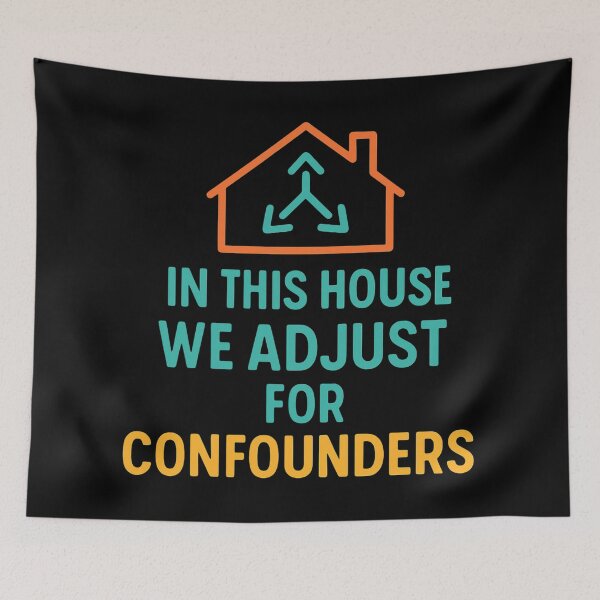 Item preview, In This House We Adjust For Confounders designed and sold by Virelo.