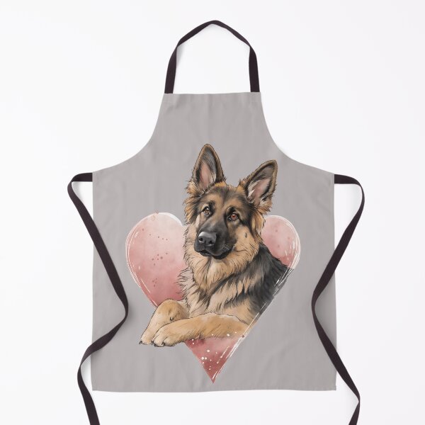 Item preview, German Shepherd with Heart Dog Love Illustration designed and sold by PLisasPets.