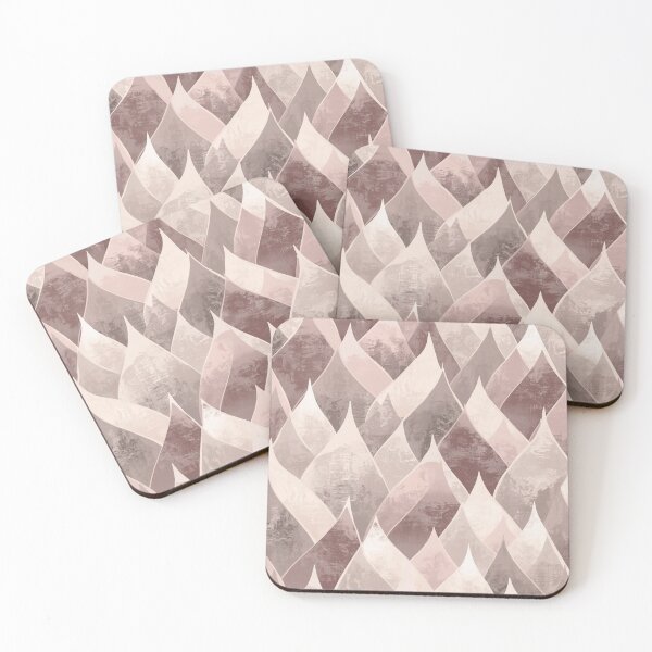 Item preview, Abstract Gothic Wave Pattern in Pale Stone and Mauve designed and sold by mari0n980.