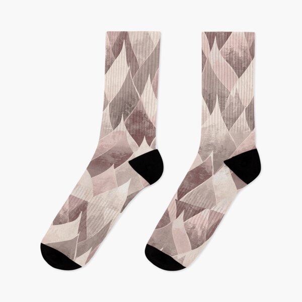 Item preview, Abstract Gothic Wave Pattern in Pale Stone and Mauve designed and sold by mari0n980.
