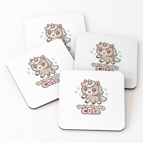 Item preview, Uni-believably Cute Kawaii Unicorn – Pastel Chubby Unicorn Cartoon designed and sold by RonBear-Designs.