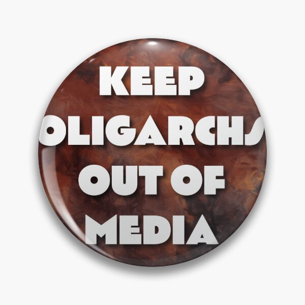 Item preview, Keep Oligarchs Out of Media – Free Press Protest Sticker designed and sold by joshferatu.