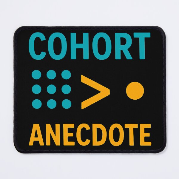 Item preview, Cohort Greater Than Anecdote Funny Science Quote designed and sold by Virelo.