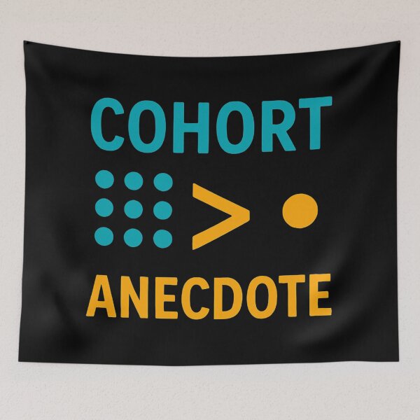 Item preview, Cohort Greater Than Anecdote Funny Science Quote designed and sold by Virelo.