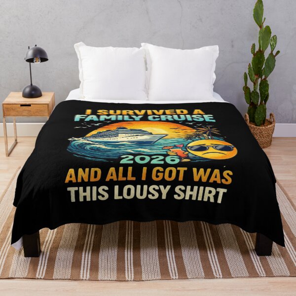 Item preview, I Survived a Family Cruise 2026 Funny Cruise Vacation Retro T-Shirt designed and sold by Blastive .