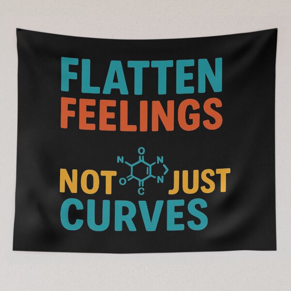 Item preview, Flatten Feelings Not Just Curves World Health Day designed and sold by Virelo.
