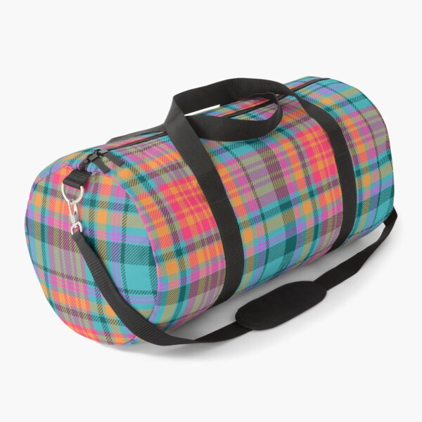 Item preview, Neon Tartan in turquoise and pink accents designed and sold by Ilana Ewing Designs.