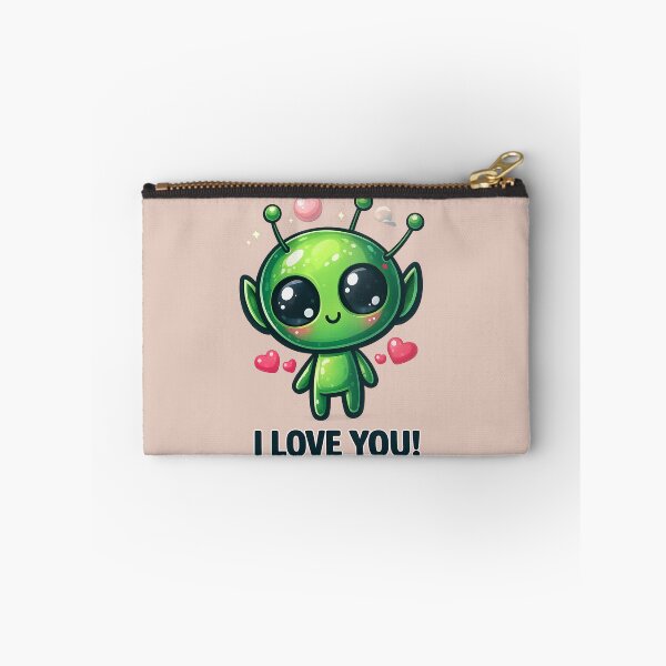 Item preview, I Love You, Cute Alien Girl Valentine designed and sold by FriskyLemur.