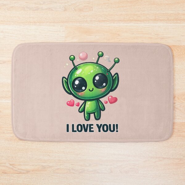 Item preview, I Love You, Cute Alien Girl Valentine designed and sold by FriskyLemur.