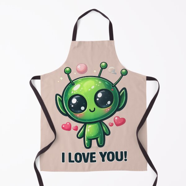 Item preview, I Love You, Cute Alien Girl Valentine designed and sold by FriskyLemur.