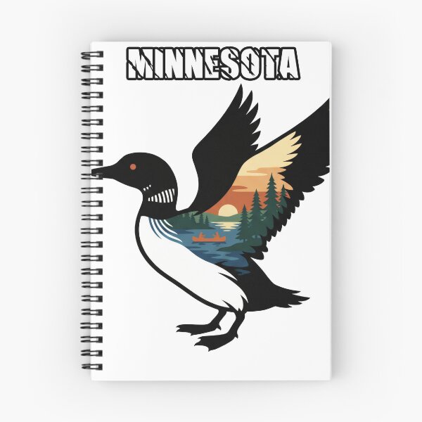 Item preview, Minnesota Rebel Loon Double Exposure - Sunset Canoe & Lake Silhouette Art designed and sold by The Grumpy Pet Club.